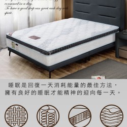 斜角拉鍊乳膠三線獨立筒床墊